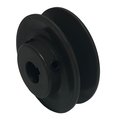 B B Manufacturing Finished Bore 1 Groove V-Belt Pulley 2.4 inch OD BK24x3/4